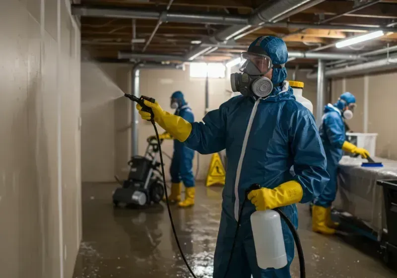 Basement Sanitization and Antimicrobial Treatment process in Victorville, CA